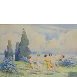 Achille Beltrame, Arzignano 1871 - Milano 1945 / Senza titolo, 1940, mixed media on cartoncino