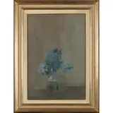 Giuseppe Ajmone, Carpignano 1923 - Carpignano 2005 / Le ortensie oscure, 1968, oil on canvas