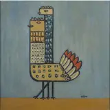Gino Meloni, Varese 1905 - Lissone (Va) 1989 / Galli, 1954, oil on canvas