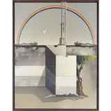 Zagabria (Jugoslavia) 1931 / L'arcobaleno e la doppia luna, 1978 by Milan Goldschmiedt, Nitro-acrilico e acrilico su tavola, offered Oct 2024