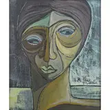 S. Marco in Lamis (Fg) 1939 - 2015 / Figura, 1971 by Vittoriomaria Di Carlo, oil on canvas, offered Oct 2024