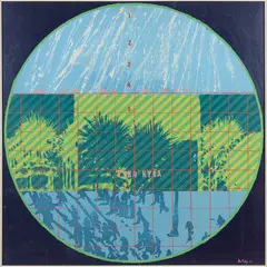 Fernando De Filippi, Lecce 1940 / Sull'asse della memoria, 1971, oil on canvas