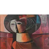 S. Marco in Lamis (Fg) 1939 - 2015 / Figura, 1974 by Vittoriomaria Di Carlo, oil on canvas, offered Oct 2024