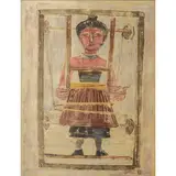 Massimo Campigli, Berlino 1895 - St. Tropez 1971 / Senza titolo, 1951, oil on cartoncino