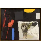 Gianfranco Asveri, Fiorenzuola D'Arda 1948 / Incontro senza motivi, 1996, mixed media on canvas