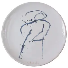 Sandro Cherchi, Genova 1911 - Torino 1998 / Senza titolo, Piatto in ceramica dipinta