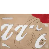 Mario Schifano, Homs 1934 - Roma 1998 / Coca Cola, lithograph a colori on paper da pacchi