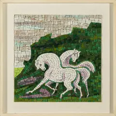 Aligi Sassu, Milano 1912 - Palma di Maiorca 2000 / I cavallini bianchi, Mosaico