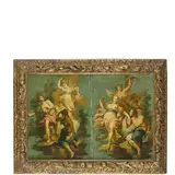 Charles André van Loo, Scene allegoriche, oil on panel