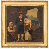 Bartolomeo Pinelli, Scena di genere, oil on canvas