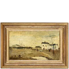 Johan Jongkind, Lattrop, 1819 - La Côte-Saint-Andrè, 1891 / Paesaggio / Firmato Jongkind e datato 1873 in basso a destra, oil on cardboard