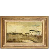 Johan Jongkind, Lattrop, 1819 - La Côte-Saint-Andrè, 1891 / Paesaggio / Firmato Jongkind e datato 1873 in basso a destra, oil on cardboard