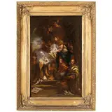 Sebastiano Conca, Madonna con Bambino appare a san Filippo Neri e san Nicola di Bari, oil on canvas