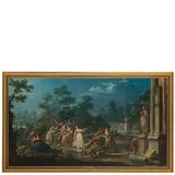 Scene galanti in un giardino by Angela Maria Pittetti detta Palanca, oil on canvas, offered Nov 2024