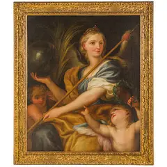 Domenico Piola, Figura allegorica (Diana), oil on canvas