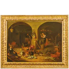 Jan van Buken, Scena di interno / Firmato e datato indistintamente in basso al centro: Jan Van Buken fecit 169.., oil on canvas
