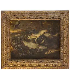 Felice Boselli, Natura morta di pesci, oil on canvas