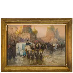 Paolo Sala, Milano, 1859 - 1924 / Trasporto di ghiaccio / Firmato Paolo Sala in basso a sinistra, watercolour on paper