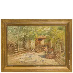 Paolo Sala, Milano, 1859 - 1924 / Rustico / Firmato Paolo Sala in basso a sinistra, watercolour on paper