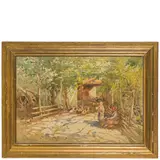 Paolo Sala, Milano, 1859 - 1924 / Rustico / Firmato Paolo Sala in basso a sinistra, watercolour on paper