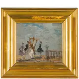 Emma Ciardi, Venezia, 1879 - 1933 / La portantina / Firmato Emma Ciardi in basso a destra