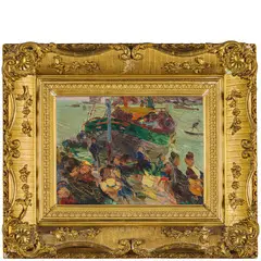 Plinio Nomellini, Livorno, 1866 - Firenze, 1943 / Venezia / Firmato P Nomellini in basso a sinistra, oil on panel