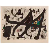 One plate, Homentage à Joan Prats (Mourlot 725, Cramer bk. 153) by Joan Miró, 1971, Lithograph in colors on Guarro paper, sold Jun 2025