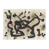One plate, Homenatge à Joan Prats (Mourlot 1033, Cramer bk. 208) by Joan Miró, 1975, Lithograph in colors on Guarro paper, sold Jun 2025