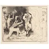 Pablo Picasso, La Danse des Faunes (Bloch 830, Mourlot 291), 1957, Lithograph on Arches paper with the publisher's watermark