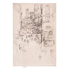 The Rialto, from Second Venice Set (Kennedy 211, Glasgow 199) by James Abbott McNeill Whistler, 1879-1880, Etching and drypoint on laid paper, Glasgow's second state (of 3), sold Jun 2025