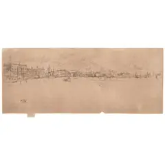 Long Venice, Second Venice Set (Kennedy 212, Glasgow 211) by James Abbott McNeill Whistler, 1879-1880, Etching on laid paper, Glasgow's eighth (final) state, a later impression, sold Jun 2025