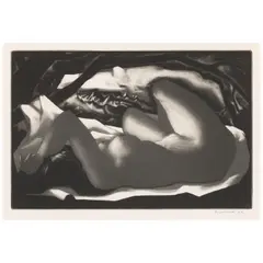 Doel Reed, Figure with Landscape (Cohen/Rogers 80), 1953, Etching and aquatint on wove paper