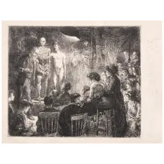 John Sloan, Anshutz on Anatomy (Morse 155), 1912, Etching on japon paper, a proof aside from the published edition of 80 (Morse cites an intended edition of 100)