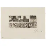 Jasper Johns, Untitled, from Artists for Obama, 2008, Etching and aquatint on wove paper