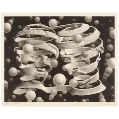 M. C. Escher, Bond of Union (Bool 409), 1956, Lithograph on wove paper