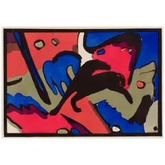 Franz Marc, Zwei Pferde, from Der Blaue Reiter (See Lankheit 826), 1912, Pochoir in colors on wove paper, unsigned (as issued)