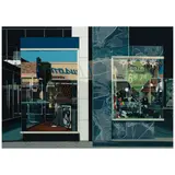 Richard Estes, Qualicraft Shoes, from Urban Landscapes (Arthur p. 115), 1974, Screenprint in colors on wove paper laminated to ragboard with an aluminum inlay (as issued)