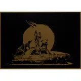 Banksy, Gold Flag, 2007, Screenprint in colors on gold foil coated Chromolux paper
