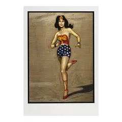 Mel Ramos, Wonder Woman, 2014, Woodcut in colors on Somerset paper
