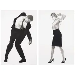 Cindy; Max, from Men in Cities (2 works) by Robert Longo, 2002, Two lithographs on wove paper, each signed in pencil, offered Nov 2025