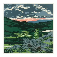 Neil Welliver, Brigg's Meadow, from Landscapes: A Portfolio of Six Works, 1973, Screenprint in colors on wove paper