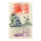 Robert Rauschenberg, Chronosaur, from Double Feature (Gemini 1588), 1993, Lithograph in colors on wove paper