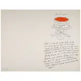 Andy Warhol, A + P Surprise, from Wild Raspberries (Feldman & Schellmann IV.127A), 1959, Double-sided offset lithograph with hand-coloring on laid paper