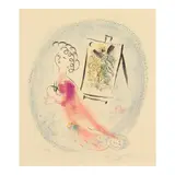 Marc Chagall, Le Chevalet (Mourlot 561), 1969, Lithograph in colors on Arches paper
