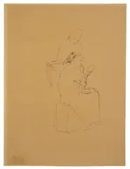 La coiffure by Pablo Picasso, 1906, Tuschfeder auf Papier, fest auf leichten Karton montiert, sold Nov 2012