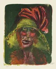 Leonie by Otto Dix, 1923, Farblithographie auf Bütten, sold May 2011