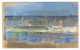 Max Liebermann, Badende im Meer, Um 1908, Pastell auf Papier (aus einem Skizzenbuch)