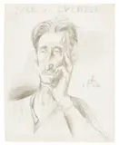 Otto Dix, Ivar von Lücken, 1932, Silberstift auf festem, weiß grundiertem Papier