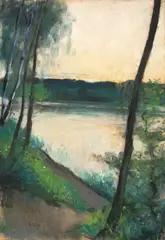 Märkischer See by Lesser Ury, 1905, Pastell auf Pappe, sold May 2014