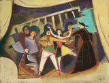 Zuschauer by Karl Hofer, 1951, Öl auf Leinwand, sold Jun 2009